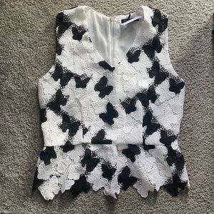 White House & Black Market Butterfly Lace Bodice